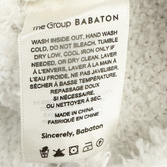 Aritzia Babaton The Group Fuzzy Lounge Pants Comfy Cozy Knit White Size 1X - Picture 7 of 8